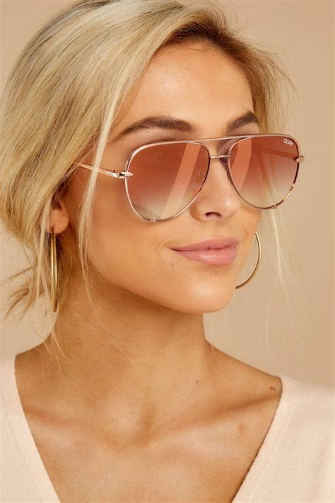 Women's Rose Gold Designer Sunglasses 